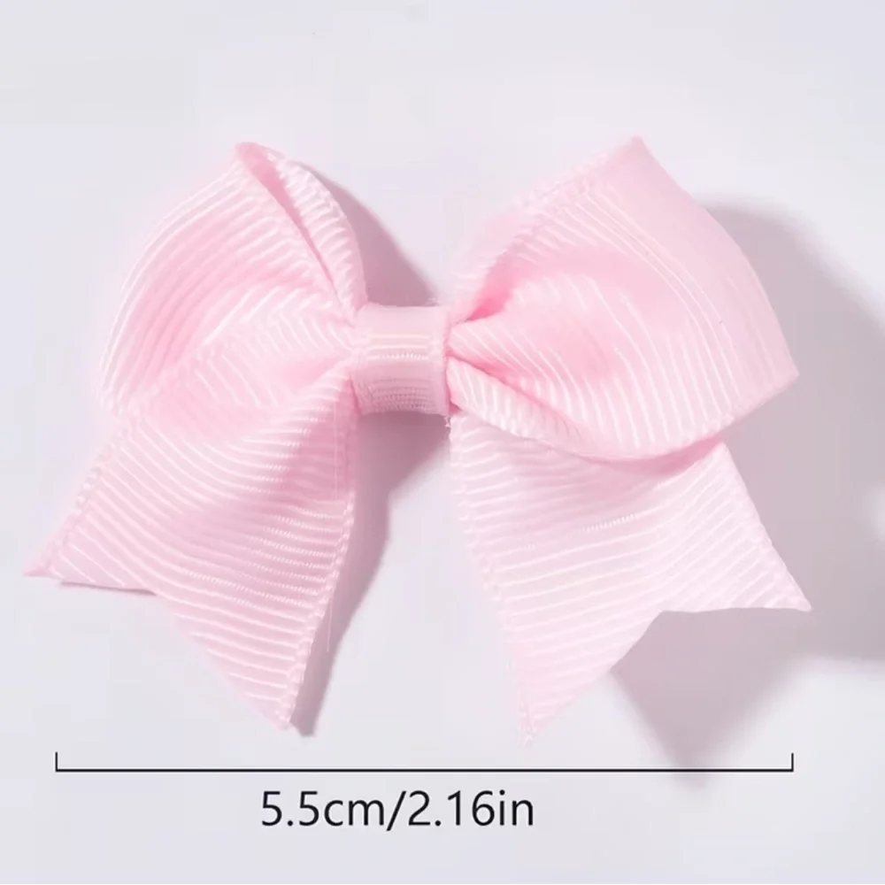 Grosgrain Bow Hair Clips Light Blue /Set of 2 Universal Hair Accessories NEW